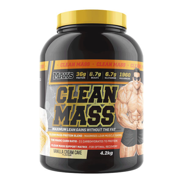 Clean Mass Gainer 4.2KG by Max's Vanilla Cream Cake