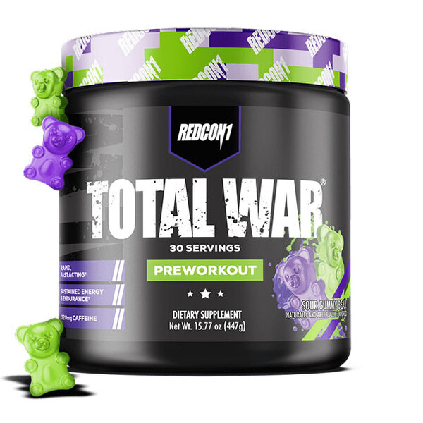 Total War Pre Workout 30 serves by Redcon1 Sour Gummy Bear